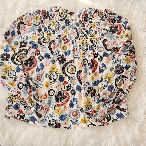 Boden Ruched Long Balloon Sleeve Blouse Womens Size 6 - Picture 11 of 11